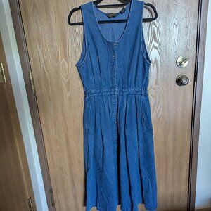 Vintage Eddie Bauer Denim Blue Dress, S